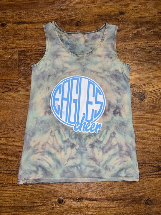 Other - Kids Eagles Cheer Tie-Dye Tank Top Blue Graphic Logo Size S